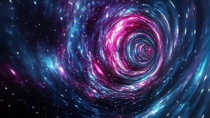 Wall Mural - endless nebula mirror tunnel creates a stunning cosmic journey through space and colorful galaxies, 
