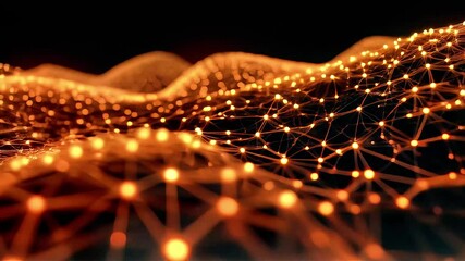 Poster - Amber Network: Dynamic Light Grid Animation