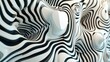 © artisticALLY - Hypnotic black and white wavy lines with optical illusion
