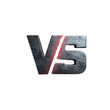 © yendisupiandi - Metallic VS letters with glowing red separation for battle or competition