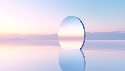 Wall Mural - golden light reflects on the serene ocean horizon as the sun dips below the clouds, painting the sky