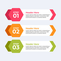 Wall Mural - three colorful headers with placeholders.