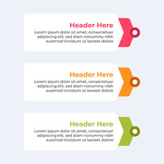 Wall Mural - three colorful headers with placeholders.