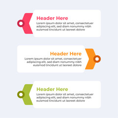 Wall Mural - three colorful headers with placeholders.