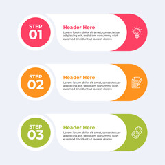 Wall Mural - three colorful headers with placeholders.