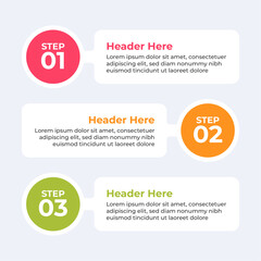 Wall Mural - three colorful headers with placeholders.