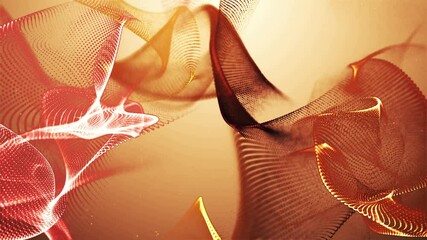 Wall Mural - abstract golden particle wave design - luminous liquid motion background art