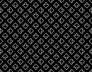 Poster - Abstract geometric pattern. A seamless vector background. White and black ornament. Graphic modern pattern. Simple lattice graphic design.
