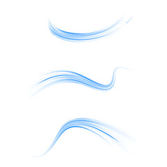 Wall Mural - png blue laser curve with speed line blur and dynamic streak png, where the trail glows across the h