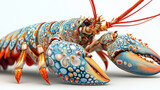 Fresh lobster seafood isolated on white background