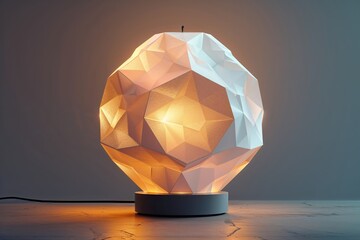 Wall Mural - innovative glowing abstract polygon lamp design for creative inspiration