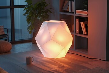 Wall Mural - innovative glowing abstract polygon lamp design for enhanced creativity and inspiration