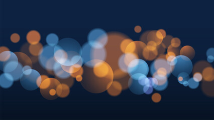 Aufkleber - Futuristic bokeh lights. Abstract light effect. Blurred circle shapes. Vector illustration.