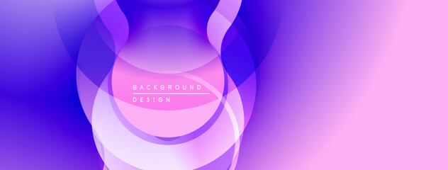 Leinwandbilder - Abstract purple, pink layers create flowing dynamic background. Modern design with gradient effect, smooth shapes.
