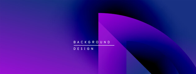 Leinwandbilder - Abstract purple gradient background. Modern design features geometric shapes, text reads background design. Smooth color transitions create visual interest.