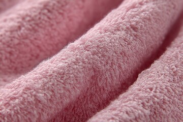 Aufkleber - Soft cotton fabric draped in gentle waves showcases a warm pink hue, ideal for home textiles