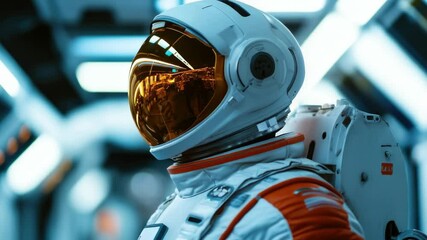 Wall Mural - a detailed view of someone dressed in a space suit, great for sci-fi or futuristic concepts