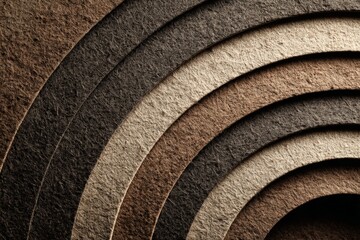 Aufkleber - Layers of textured paper create a visually striking design in natural tones
