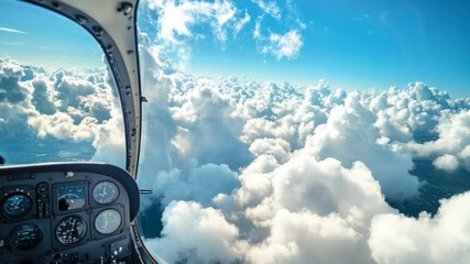 Wall Mural - clouds seen from a plane's cockpit, suitable for travel or adventure concepts