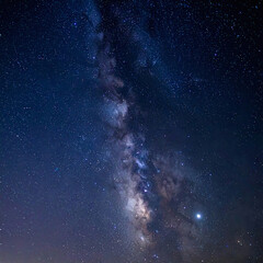 Wall Mural - vibrant milky way panorama. a breathtaking view of the cosmos, full of stars. evokes wonder, explora