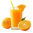 © Mike Stock - Healthy Orange Juice Drink in Glass Isolated on White for Use in Food Blogs, Menus, and Product Ads