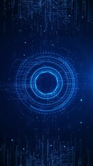 Wall Mural - 4k seamless loop motion graphic of flying into swirl circle digital technological tunnel. 3d render 