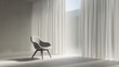 © Alex - elegant armchair placed in minimalist environment featuring clean background and ultrabright lighting