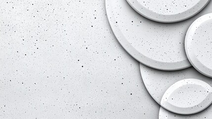Aufkleber - Abstract speckled background with overlapping circular shapes on one side