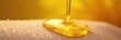 © Kamonya - Close-up of sunflower seed oil dripping onto skin, highlighting its golden color and natural texture Ideal for skincare product packaging and marketing materials , beauty product, dripping, seed