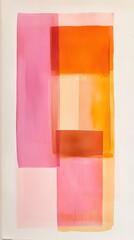 Aufkleber - Abstract painting with overlapping rectangles in warm colors
