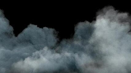 Wall Mural - soft floating clouds gently drifting across sky on transparent background