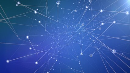 Expanding and Growing Neural Network from Center Core to Large Scale and Complex Web with Nodes and Connections. AI, Computer Algorithms, Artificial Intelligence and Large Language Model Visualization