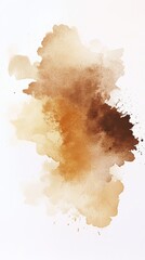 Aufkleber - Abstract watercolor painting in brown and beige tones