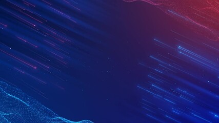 Wall Mural - digital wave data streams binary particles big data streams converging, forming a digital tunnel. 4k