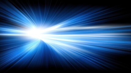 Wall Mural - Abstract design with radiating blue light beams.
