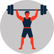 © Rafail - Young man lifting weights in fitness pose against a neutral background