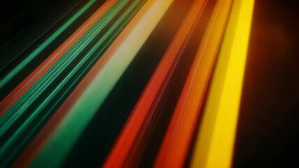 Leinwandbilder - Colorful light trails with dynamic motion on a dark background, abstract art