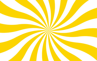Poster - Abstract vivid, radial spiral burst pattern with red and white curved rays. Dynamic and symmetrical, using bold movement and energy. Retro, psychedelic feel reminiscent of vintage pop art.