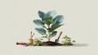 © Pangsiri - Illustration of a Growing Seed Metaphor for Initial Skills and Personal Development Journey