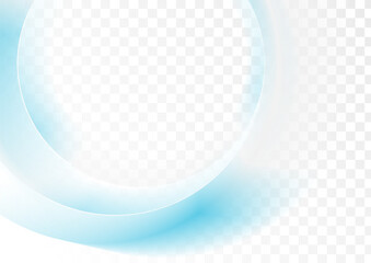 Poster - Light blue and white smooth glossy circles abstract geometric background. Vector soft ring on checkered backdrop, futuristic tech design