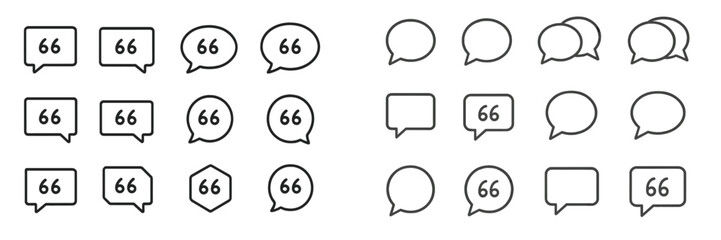Aufkleber - Collection of speech bubbles with the number sixty-six in various styles and designs for creative projects and illustrations