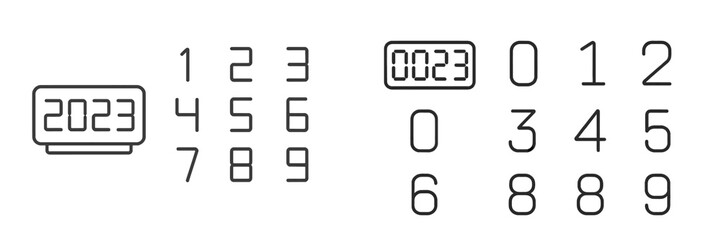 Leinwandbilder - Modern number design for digital interfaces in 2023 showcasing stylish numerals