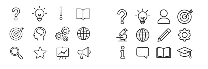 Poster - Various icons representing learning, problem-solving, and communication displayed in a minimalist style suitable for educational purposes