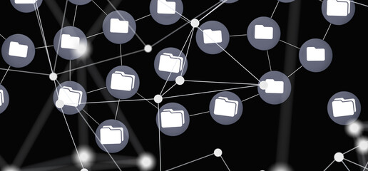 Poster - data network 3d digital info