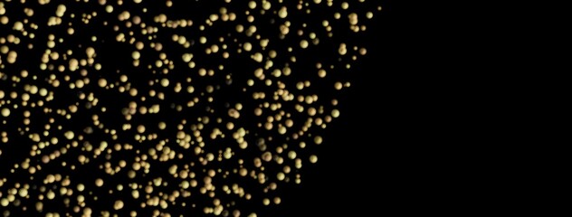 Aufkleber - Abstract background with glowing gold spheres. Perfect for luxury, celebration, or technology themes.