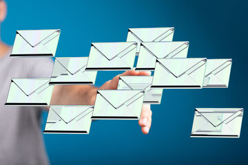 Leinwandbilder - Efficient email management techniques for handling a large number of messages.  Improve inbox organization.