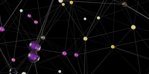 Poster - Stock photo of an abstract network connection.  Ideal for technology, connectivity, and data concepts.