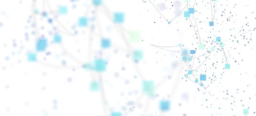 Poster - Modern abstract background of network connections and data flow. Ideal for tech, AI, and digital concepts.
