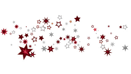 Aufkleber - Festive background with red and silver stars. Perfect for holidays and celebrations.