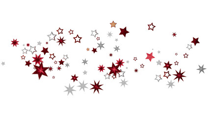 Aufkleber - Festive background with red and silver stars. Perfect for Christmas, holidays, celebrations.